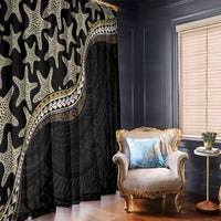 Beige Polynesian Starfish Unique Pattern Window Curtain LT01 - Polynesian Pride