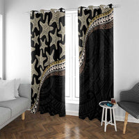 Beige Polynesian Starfish Unique Pattern Window Curtain LT01 With Grommets Beige - Polynesian Pride