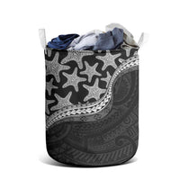 Monotone Polynesian Starfish Unique Pattern Laundry Basket LT01 - Polynesian Pride