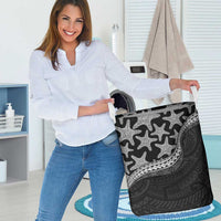 Monotone Polynesian Starfish Unique Pattern Laundry Basket LT01 - Polynesian Pride