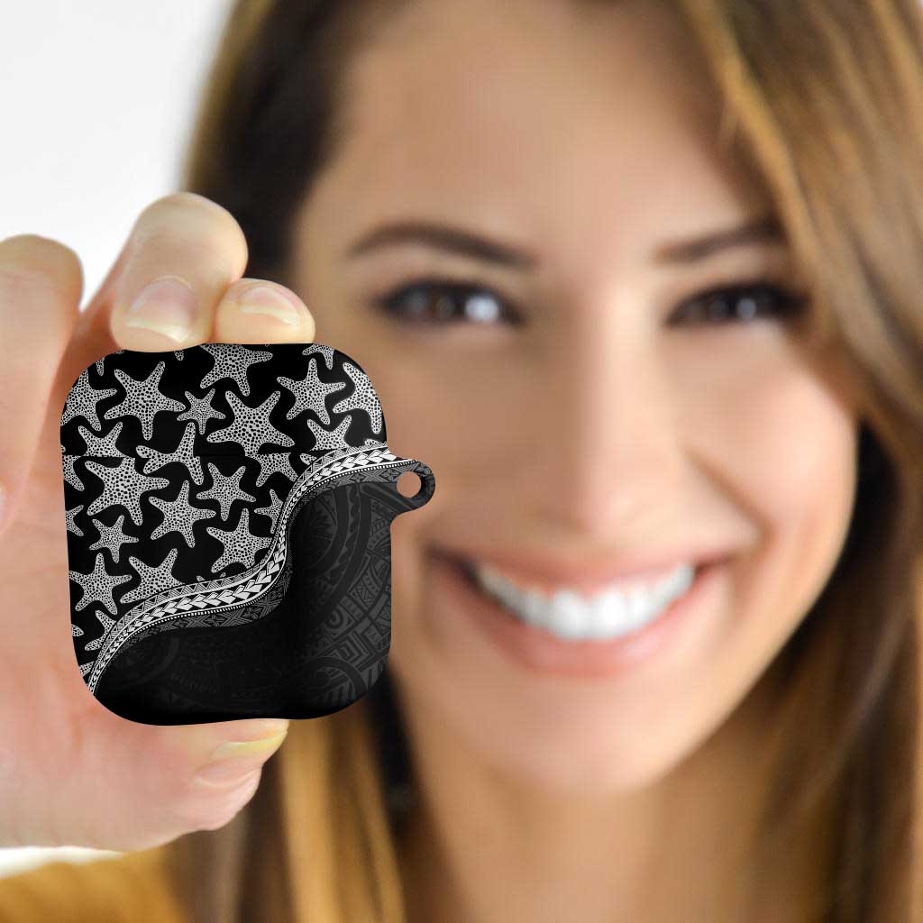 Monotone Polynesian Starfish Unique Pattern AirPods Case