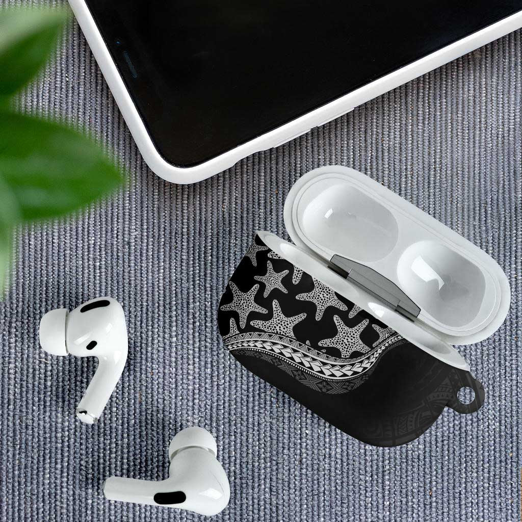 Monotone Polynesian Starfish Unique Pattern AirPods Case