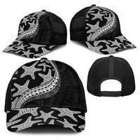 Monotone Polynesian Starfish Unique Pattern Baseball Net Cap LT01 - Polynesian Pride