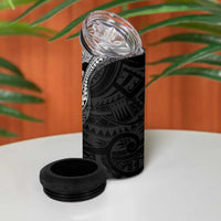 Monotone Polynesian Starfish Unique Pattern 4 in 1 Can Cooler Tumbler LT01 - Polynesian Pride