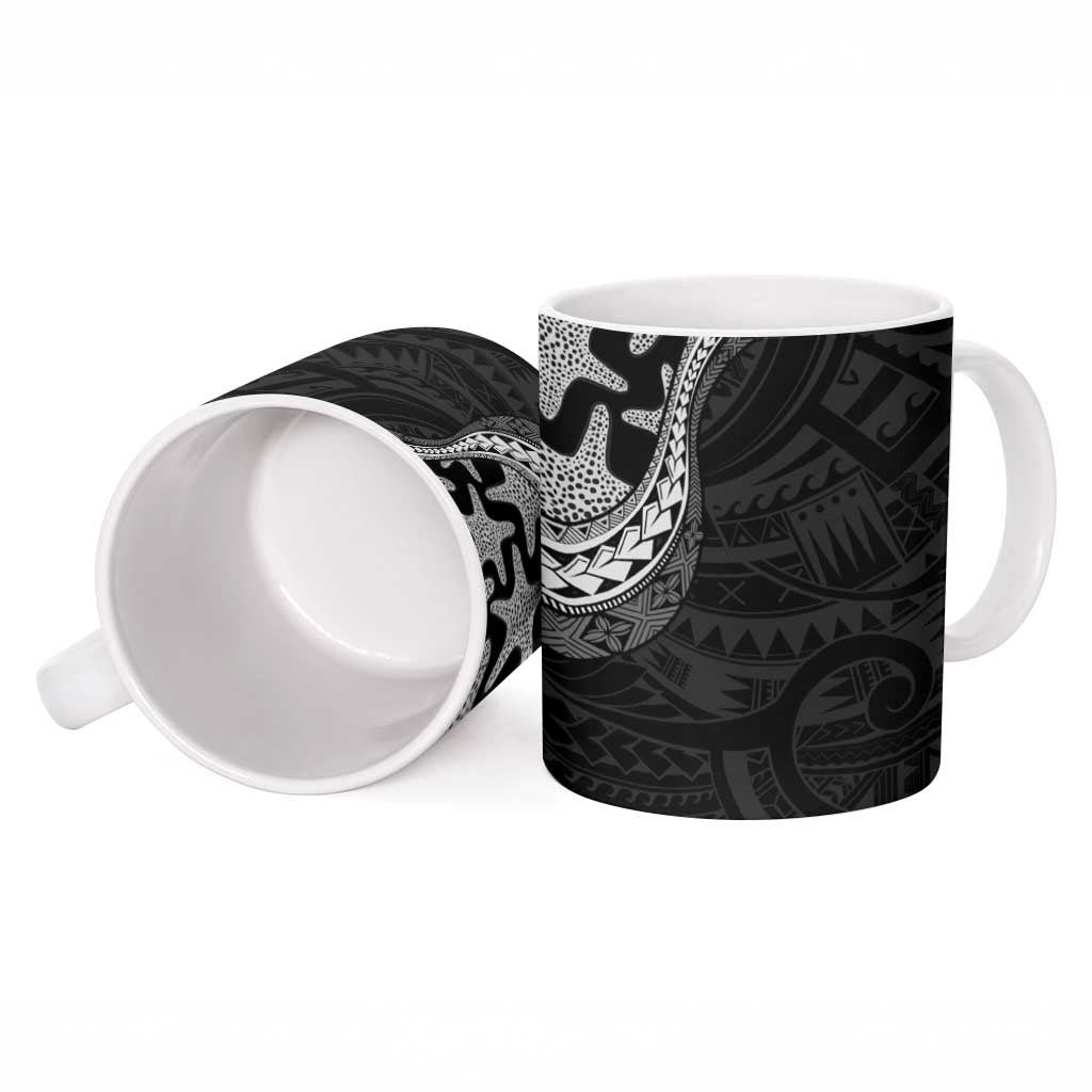 Monotone Polynesian Starfish Unique Pattern Ceramic Mug LT01 - Polynesian Pride