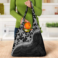 Monotone Polynesian Starfish Unique Pattern Grocery Bag LT01 - Polynesian Pride