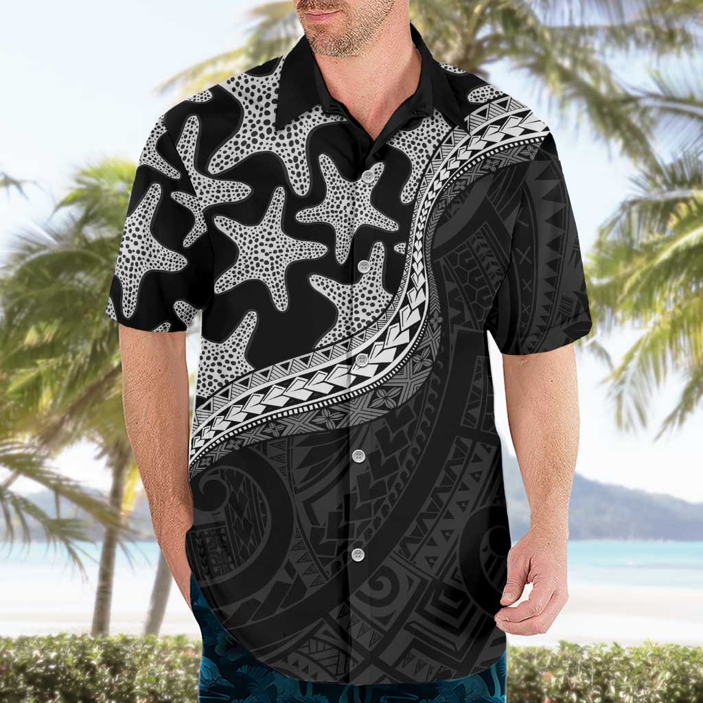 Monotone Polynesian Starfish Unique Pattern Hawaiian Shirt LT01 - Polynesian Pride