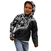 Monotone Polynesian Starfish Unique Pattern Kid Hoodie LT01 - Polynesian Pride