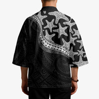 Monotone Polynesian Starfish Unique Pattern Kimono LT01 - Polynesian Pride