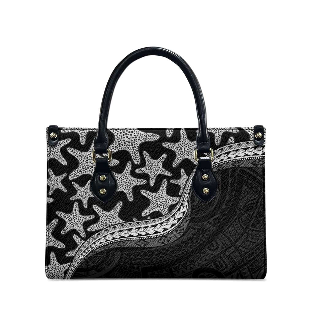 Monotone Polynesian Starfish Unique Pattern Leather Bag LT01 - Polynesian Pride