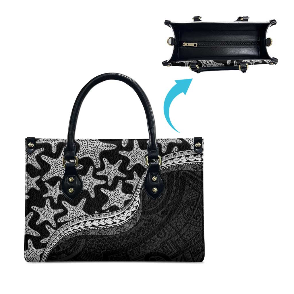 Monotone Polynesian Starfish Unique Pattern Leather Bag LT01 - Polynesian Pride