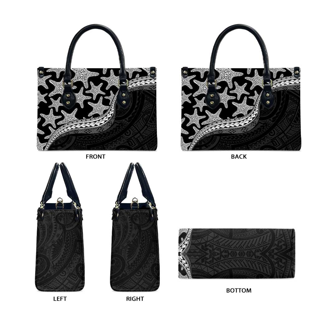 Monotone Polynesian Starfish Unique Pattern Leather Bag LT01 - Polynesian Pride