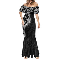 Monotone Polynesian Starfish Unique Pattern Mermaid Dress LT01 - Polynesian Pride
