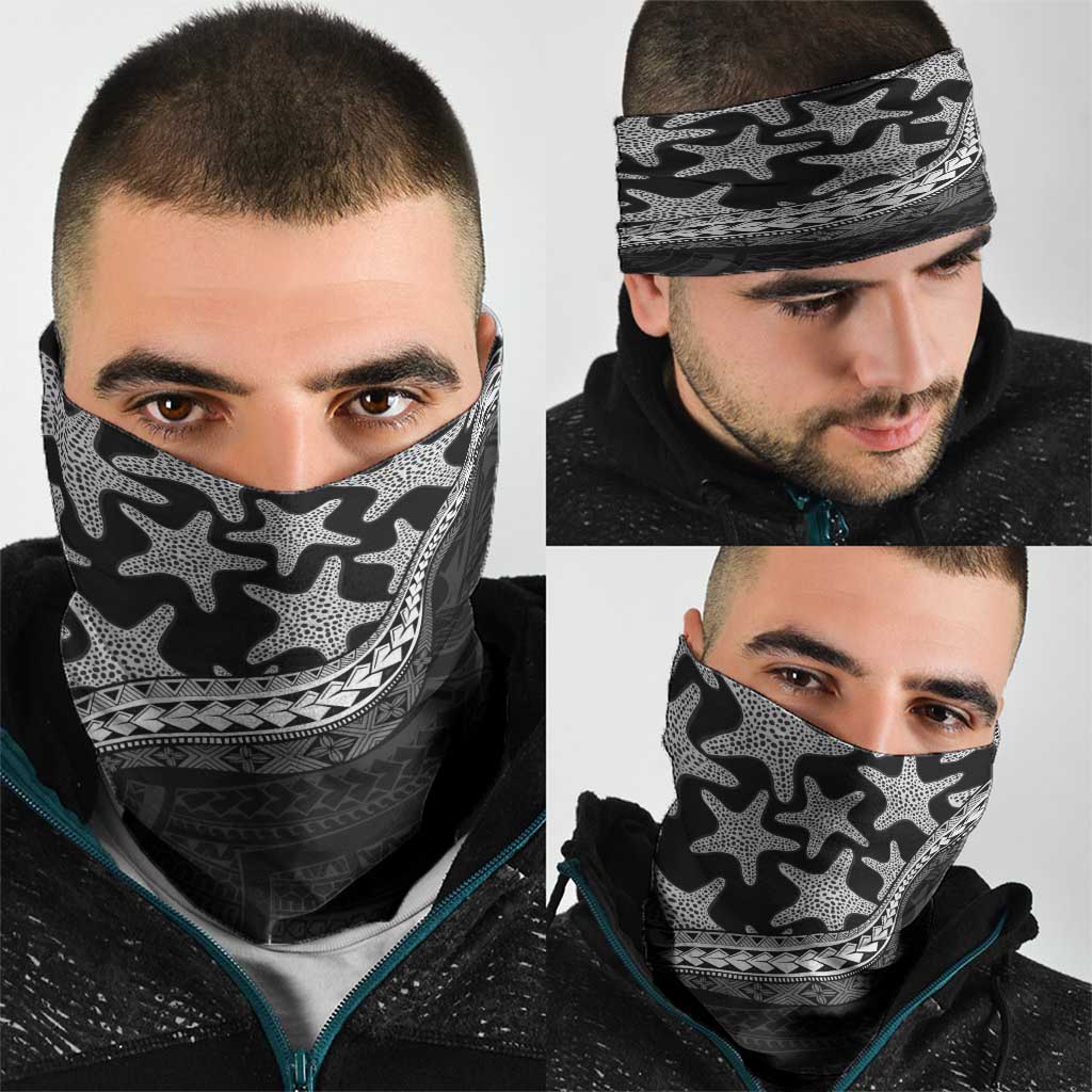 Monotone Polynesian Starfish Unique Pattern Neck Gaiter LT01 - Polynesian Pride