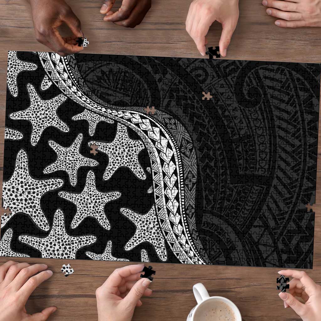 Monotone Polynesian Starfish Unique Pattern Puzzle LT01 - Polynesian Pride