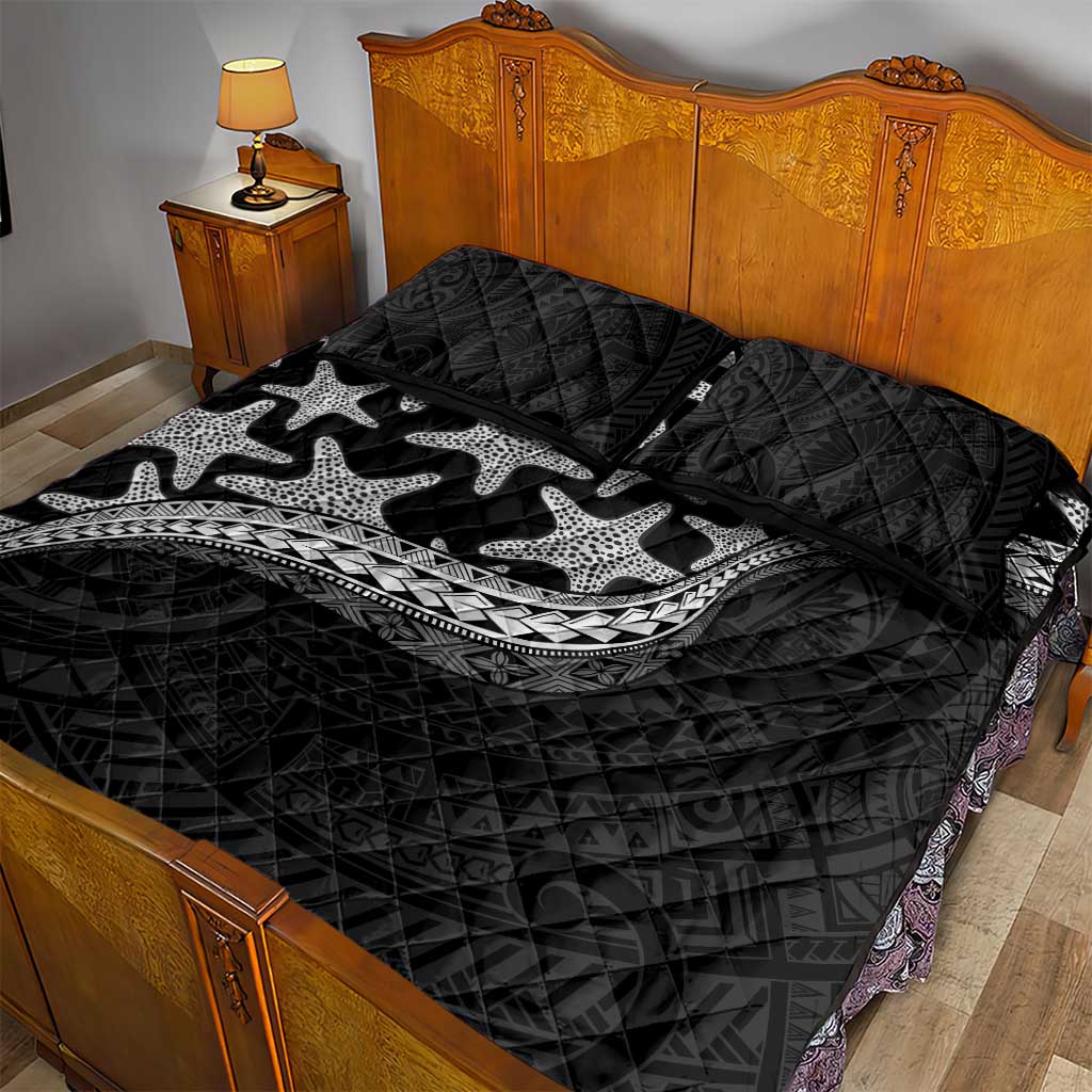 Monotone Polynesian Starfish Unique Pattern Quilt Bed Set LT01 - Polynesian Pride