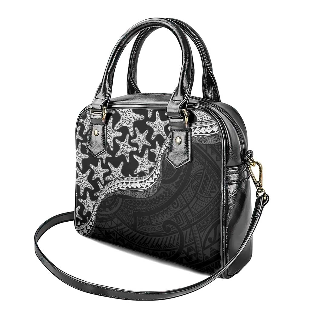 Monotone Polynesian Starfish Unique Pattern Shoulder Handbag LT01 - Polynesian Pride