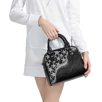 Monotone Polynesian Starfish Unique Pattern Shoulder Handbag LT01 - Polynesian Pride