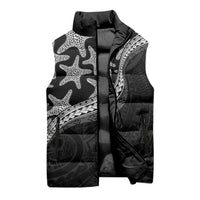 Monotone Polynesian Starfish Unique Pattern Sleeveless Puffer Jacket LT01 - Polynesian Pride