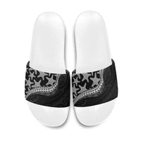 Monotone Polynesian Starfish Unique Pattern Slide Sandals LT01 Black - Polynesian Pride