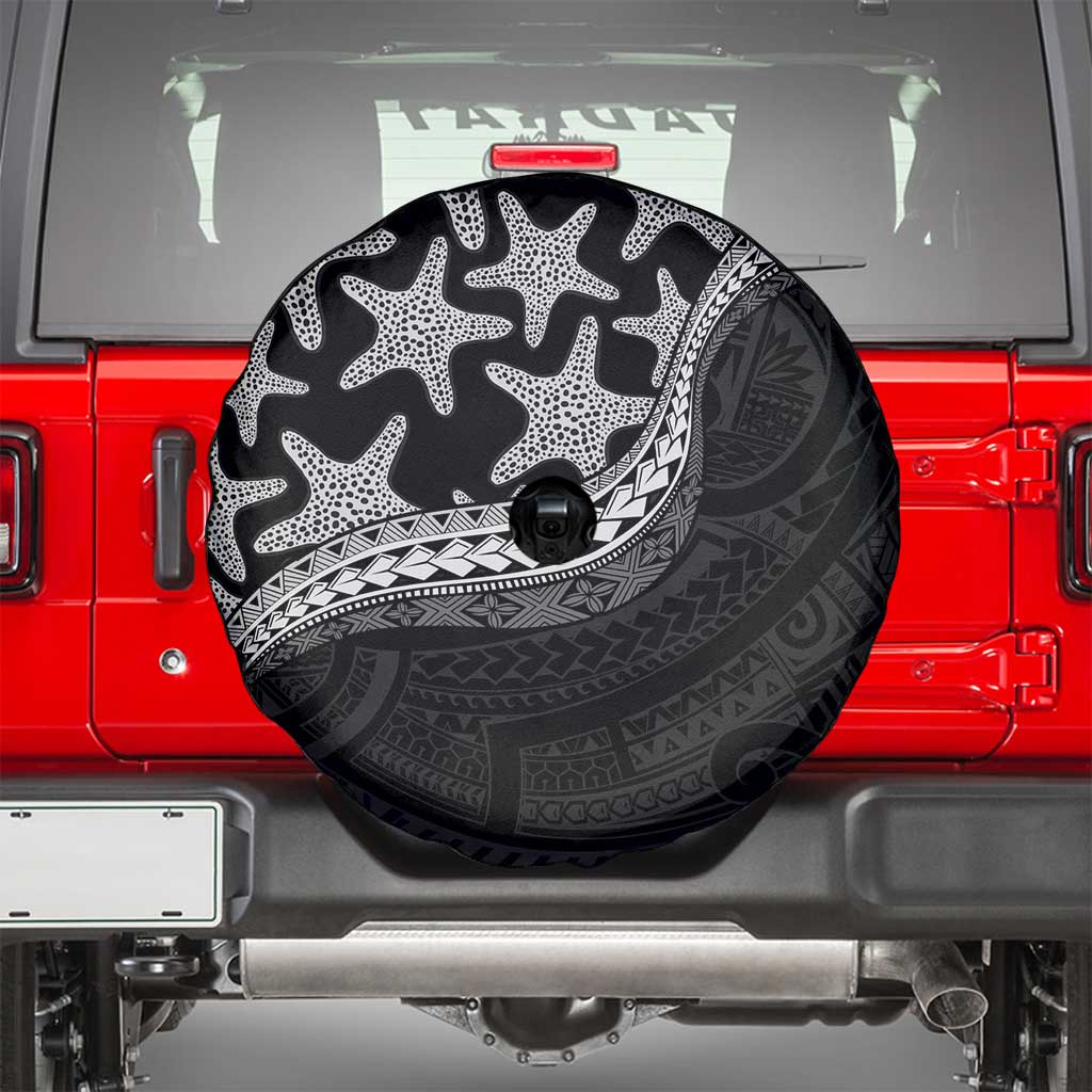 Monotone Polynesian Starfish Unique Pattern Spare Tire Cover LT01 - Polynesian Pride