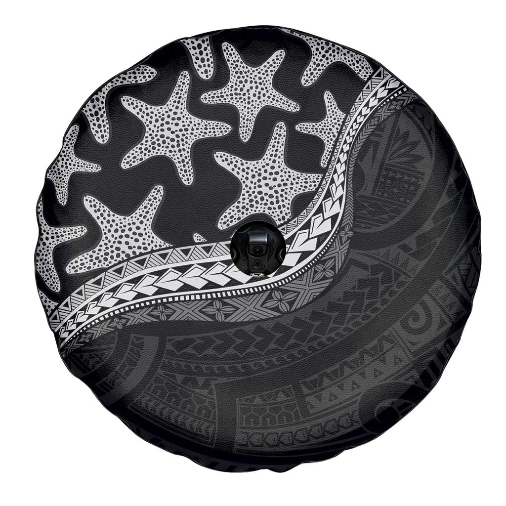 Monotone Polynesian Starfish Unique Pattern Spare Tire Cover LT01 - Polynesian Pride