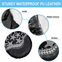 Monotone Polynesian Starfish Unique Pattern Spare Tire Cover LT01 - Polynesian Pride