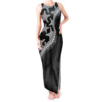 Monotone Polynesian Starfish Unique Pattern Tank Maxi Dress LT01 Women Black - Polynesian Pride