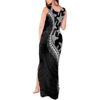 Monotone Polynesian Starfish Unique Pattern Tank Maxi Dress LT01 - Polynesian Pride