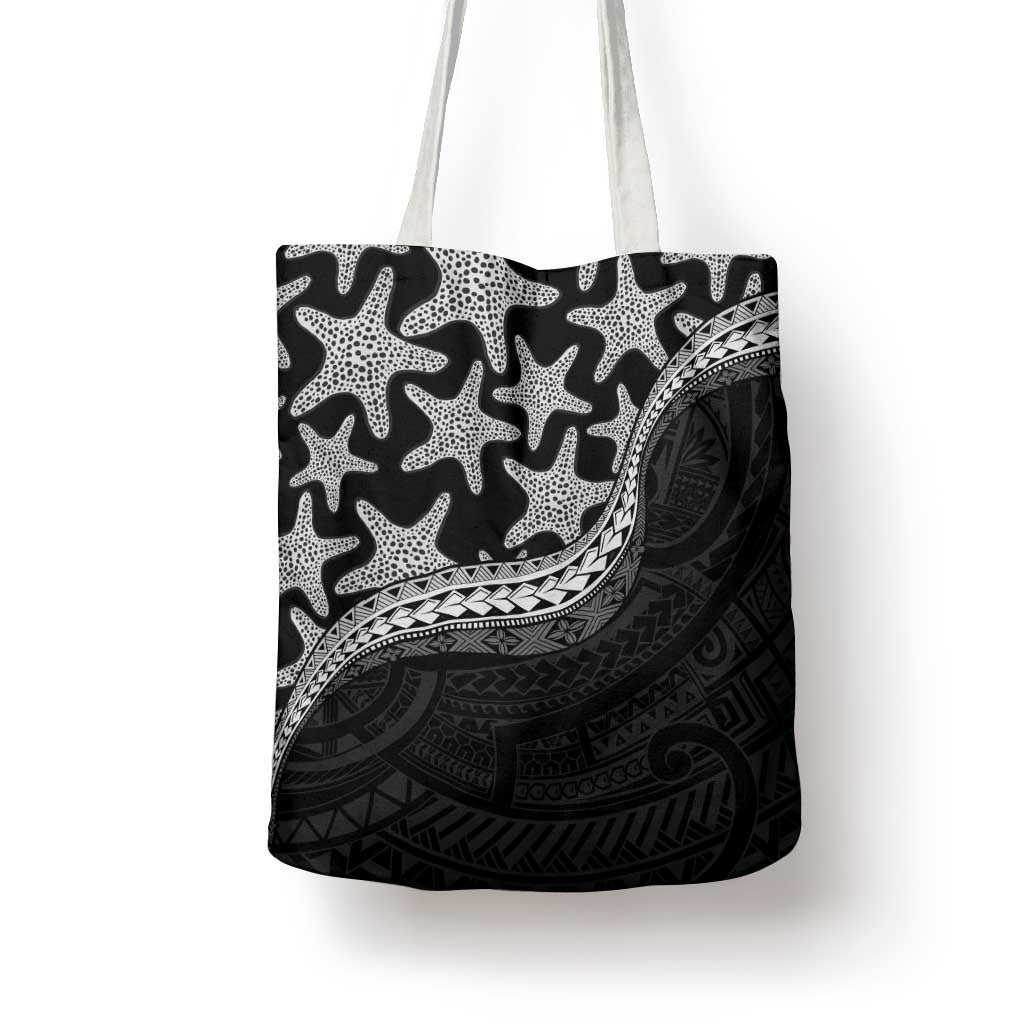 Monotone Polynesian Starfish Unique Pattern Tote Bag LT01 - Polynesian Pride