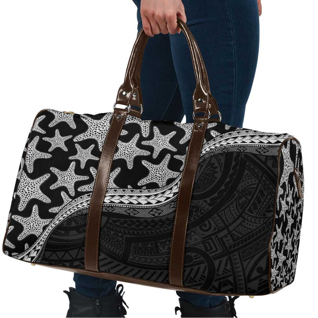 Monotone Polynesian Starfish Unique Pattern Travel Bag LT01 - Polynesian Pride