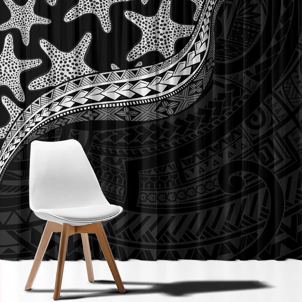 Monotone Polynesian Starfish Unique Pattern Window Curtain LT01 - Polynesian Pride