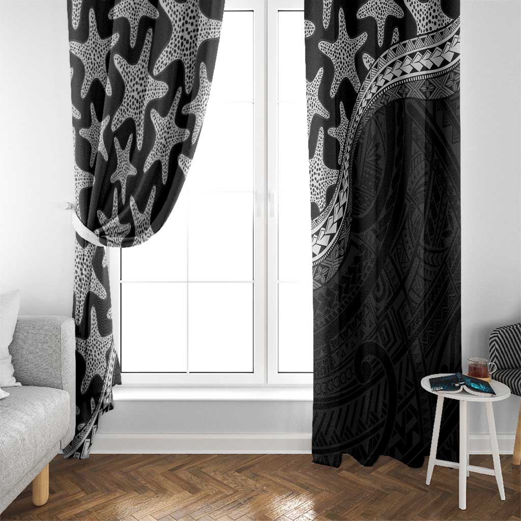 Monotone Polynesian Starfish Unique Pattern Window Curtain LT01 - Polynesian Pride