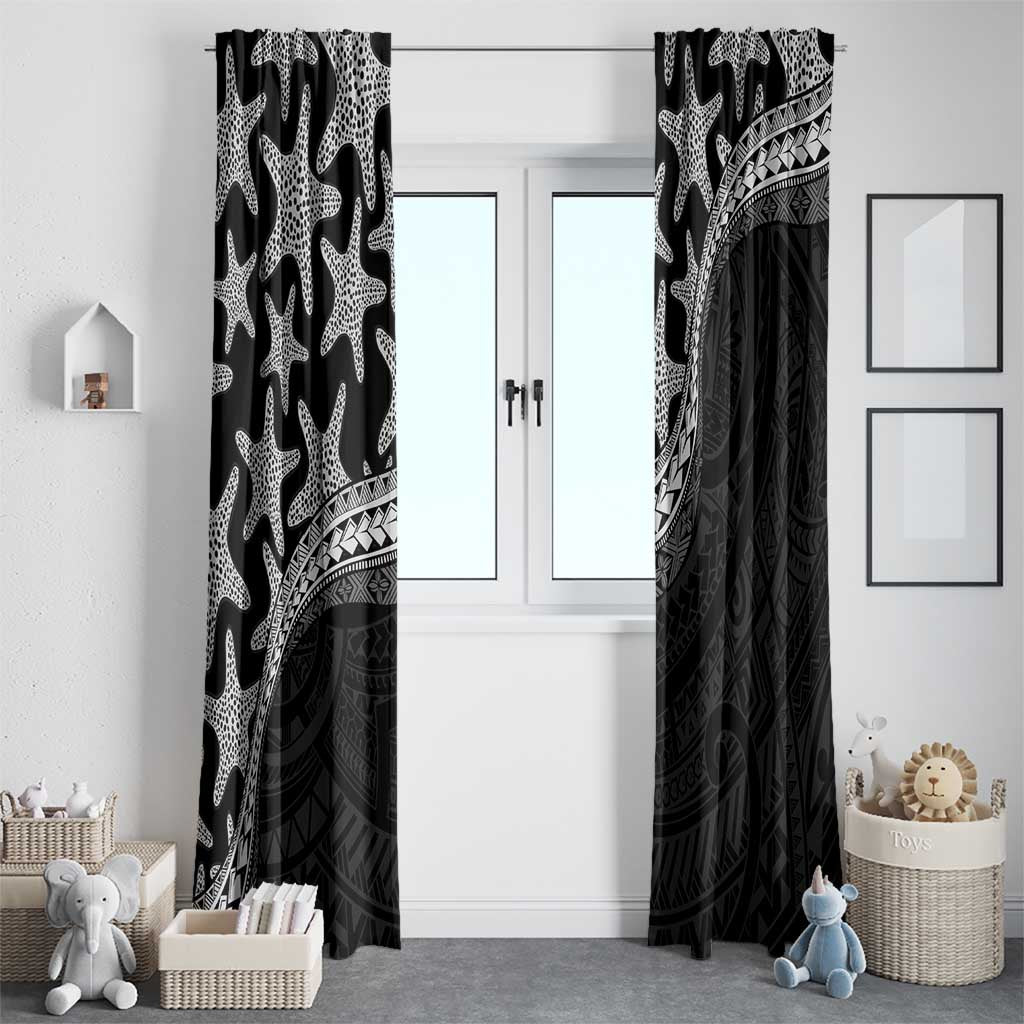 Monotone Polynesian Starfish Unique Pattern Window Curtain LT01 - Polynesian Pride