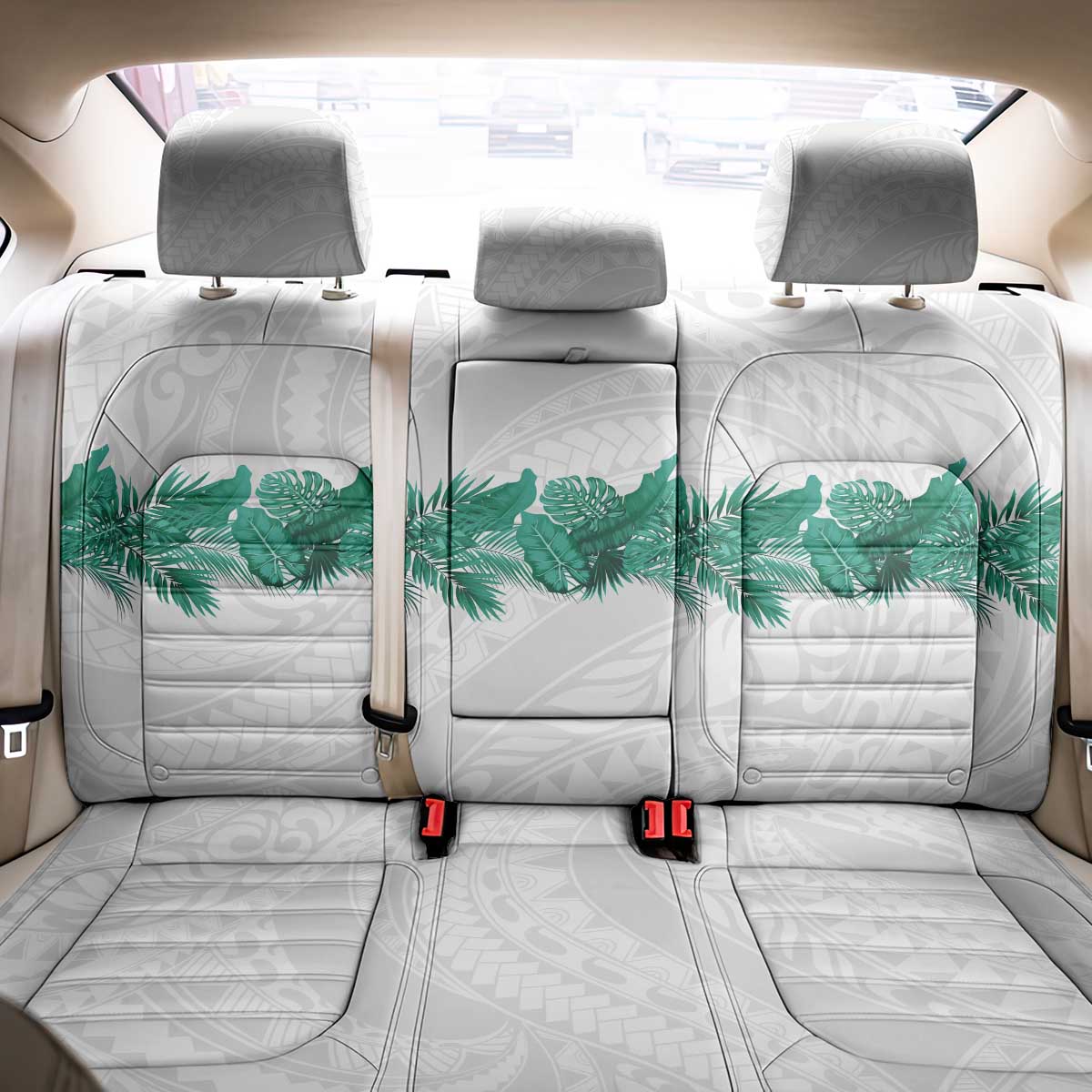 Hawaii Tropical Leaves Back Car Seat Cover Polynesian Pattern LT01 - Polynesian Pride