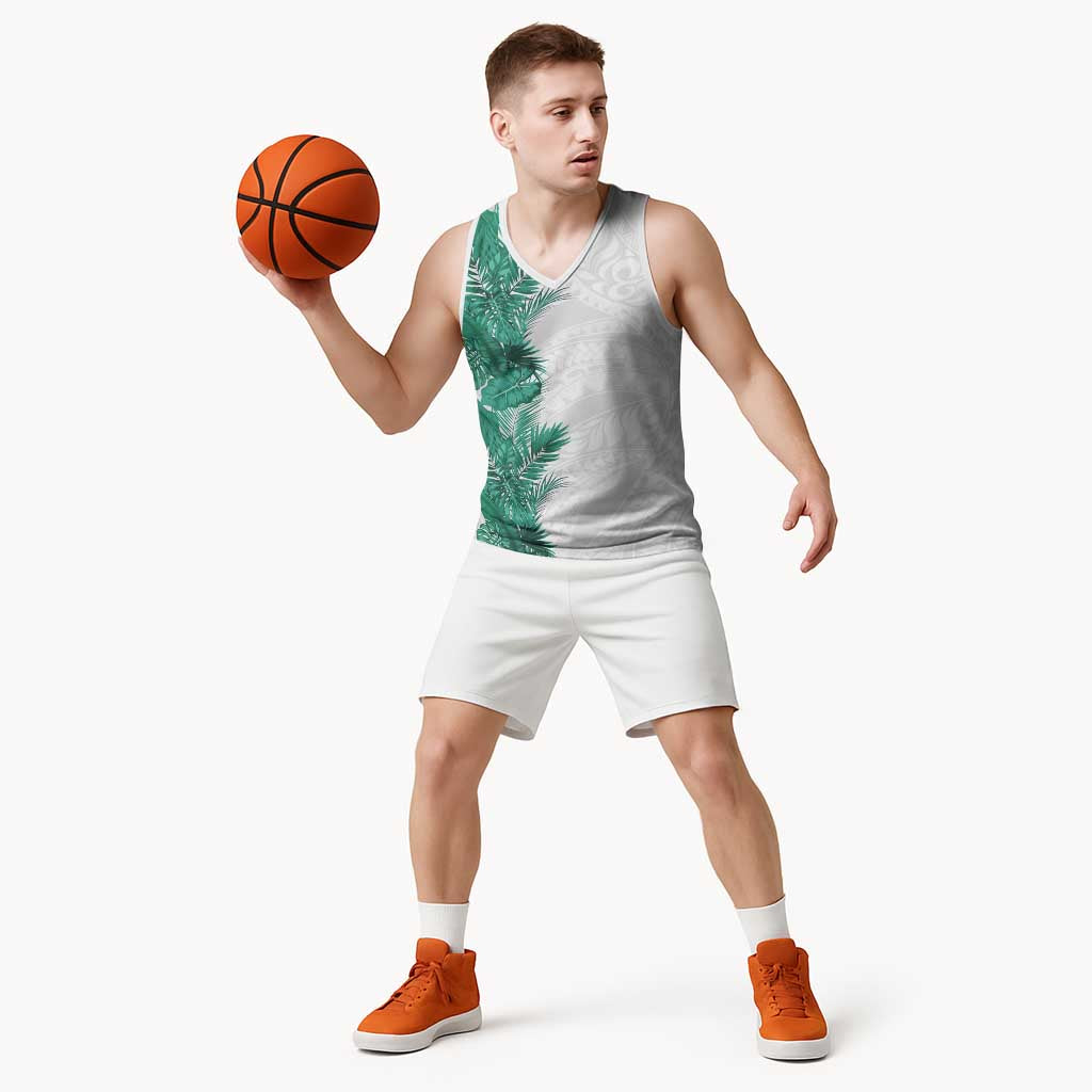 Hawaii Tropical Leaves Basketball Jersey Polynesian Pattern LT01 - Polynesian Pride