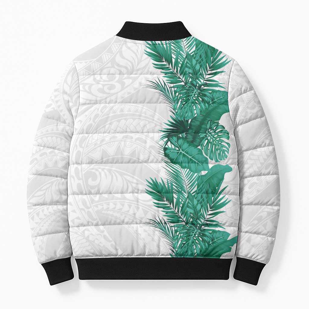 Hawaii Tropical Leaves Bomber Puffer Jacket Polynesian Pattern LT01 - Polynesian Pride