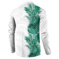 Hawaii Tropical Leaves Button Sweatshirt Polynesian Pattern LT01 - Polynesian Pride