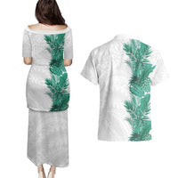 Hawaii Tropical Leaves Couples Matching Puletasi and Hawaiian Shirt Polynesian Pattern LT01 - Polynesian Pride