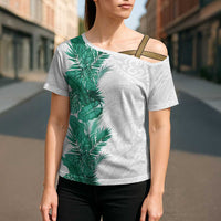 Hawaii Tropical Leaves Cross Shoulder Shirt Polynesian Pattern LT01 - Polynesian Pride