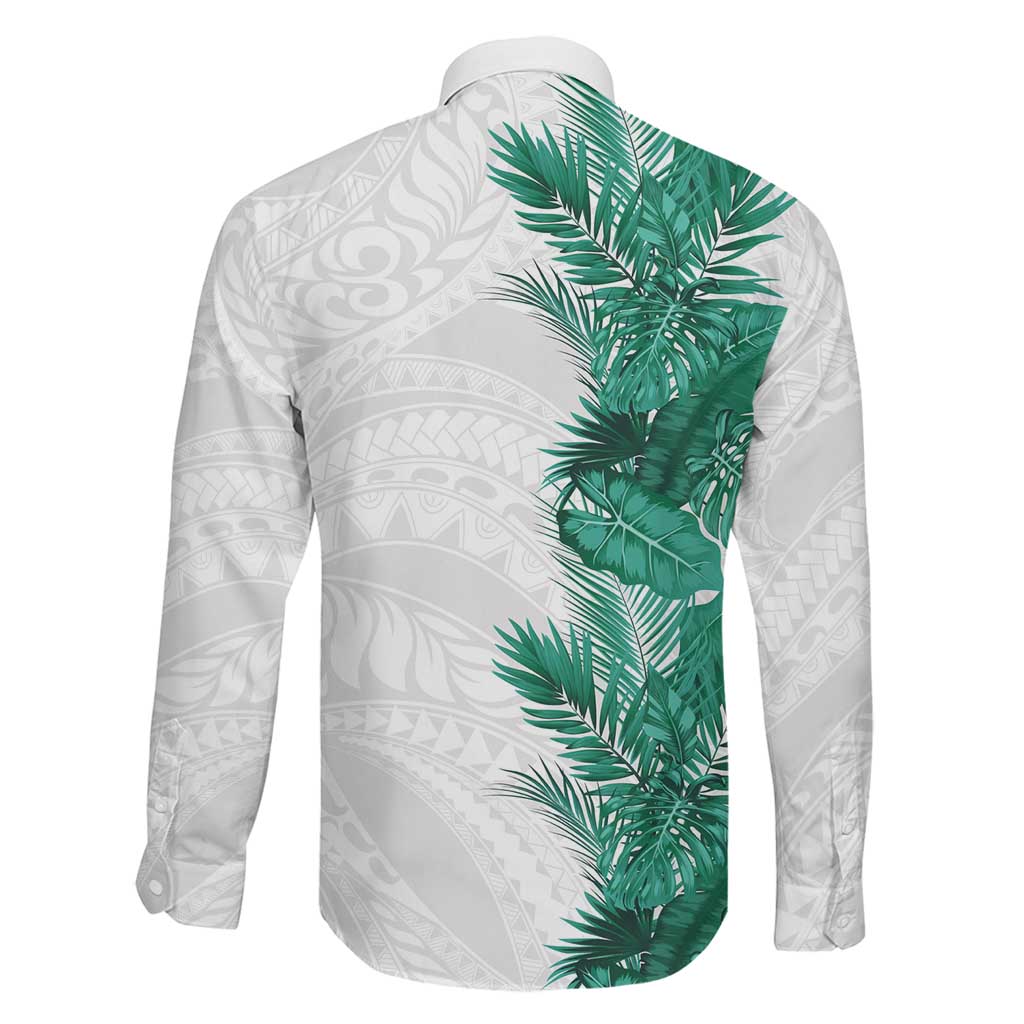 Hawaii Tropical Leaves Family Matching Mermaid Dress and Hawaiian Shirt Polynesian Pattern