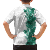 Hawaii Tropical Leaves Family Matching Off Shoulder Maxi Dress and Hawaiian Shirt Polynesian Pattern LT01 - Polynesian Pride
