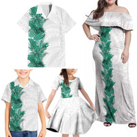 Hawaii Tropical Leaves Family Matching Off Shoulder Maxi Dress and Hawaiian Shirt Polynesian Pattern LT01 - Polynesian Pride
