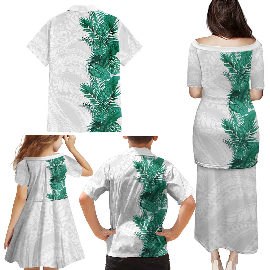 Hawaii Tropical Leaves Family Matching Puletasi and Hawaiian Shirt Polynesian Pattern LT01 - Polynesian Pride
