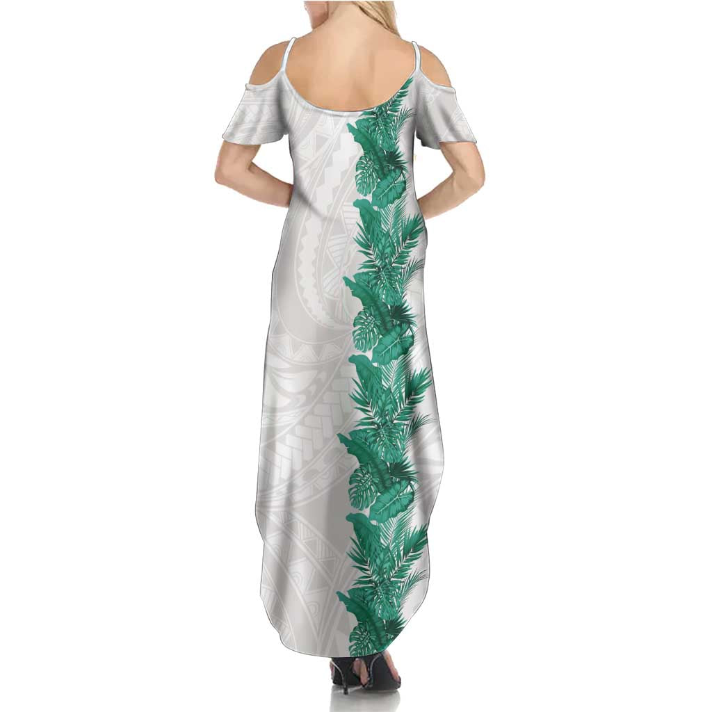 Hawaii Tropical Leaves Family Matching Summer Maxi Dress and Hawaiian Shirt Polynesian Pattern LT01 - Polynesian Pride