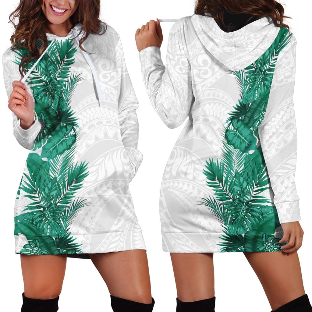 Hawaii Tropical Leaves Hoodie Dress Polynesian Pattern LT01 - Polynesian Pride
