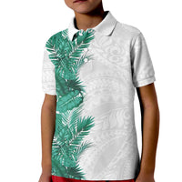 Hawaii Tropical Leaves Kid Polo Shirt Polynesian Pattern LT01 Kid White - Polynesian Pride