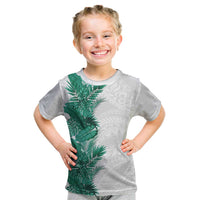 Hawaii Tropical Leaves Kid T Shirt Polynesian Pattern
