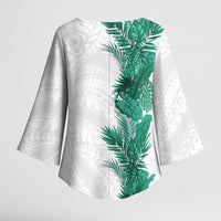Hawaii Tropical Leaves Kimono Sleeve Blouse Polynesian Pattern LT01 - Polynesian Pride