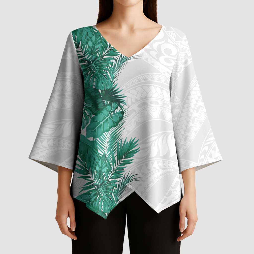 Hawaii Tropical Leaves Kimono Sleeve Blouse Polynesian Pattern LT01 - Polynesian Pride